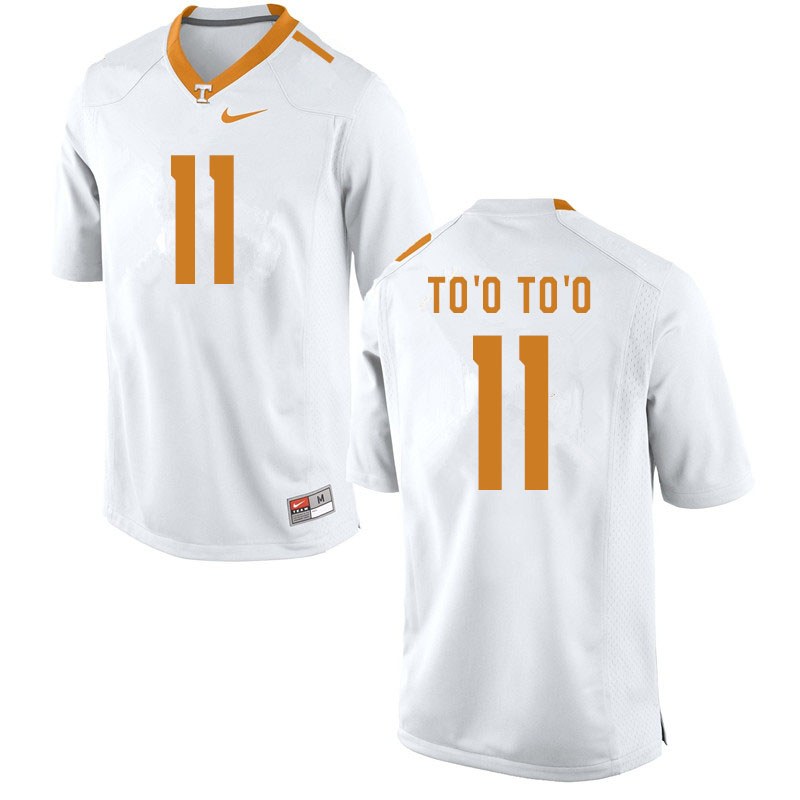 Men #11 Henry To'o To'o Tennessee Volunteers College Football Jerseys Sale-White - Click Image to Close